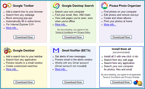 Google Software Downloads